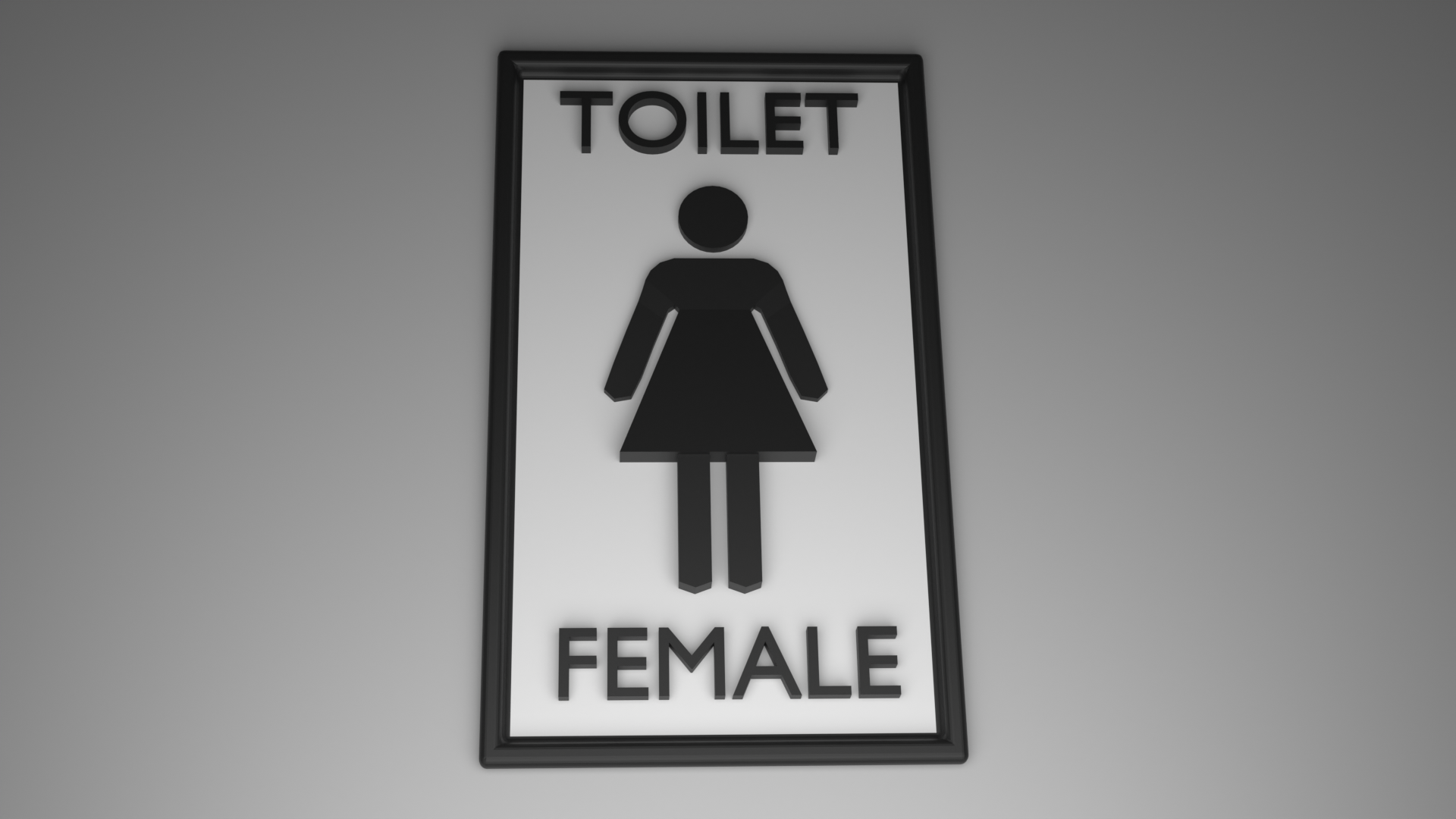 Female Toilet signage by sourcefile 3DOcean